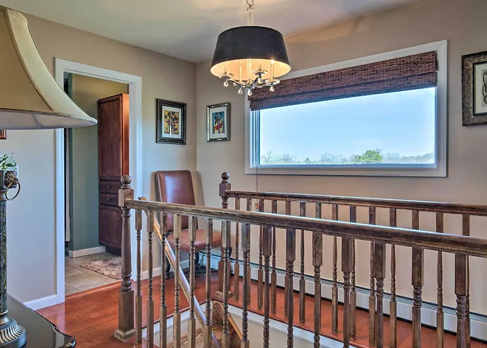 Waterfront Home W/ Large Deck & Dock On Narrow Bay